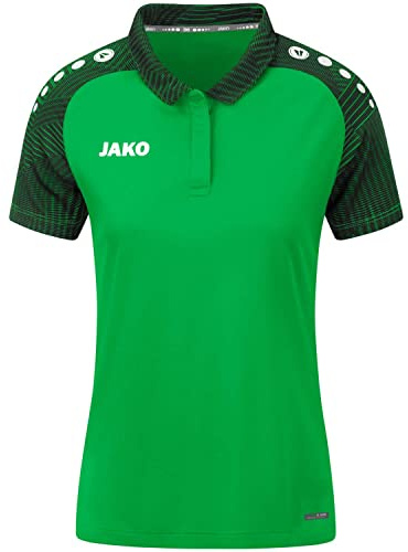 JAKO Damen Poloshirt Performance, Soft Green/Schwarz, 44