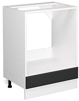 Vicco Armario para Horno Empotrado R-Line, Antracita casa de Campo/Blanco, 60 cm sin encimera