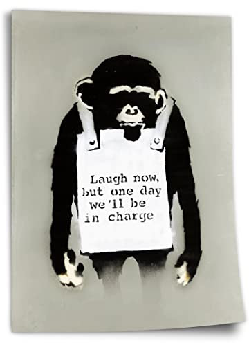 Poster Sozialkritik Street-Art Banksy - Moderner Kunstdruck Klein bis Groß XXL - Perfekte als Geschenk, Wohnzimmer, Inneneinrichtung Deko Kunstdruck ohne Rahmen, Wandbild - A4, A3, A2, A1, A0, XXL ..