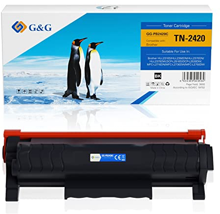 G&G TN2420 Toner Kompatibel mit Brother MFC-L2710DW HL-L2350DW TN2420 MFC-L2750DW MFC-L2710DN HL-L2370DN DCP-L2530DW (1 schwarz)