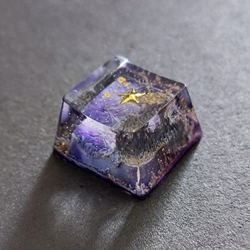 Custom Resin Artisan Escape Tastenkappen (OEM, R4) für Cherry MX Gaming mechanische Tastaturen, Cool Esc Tastenkappen (Galaxy)
