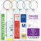 FAMIDIQGO 5 Stücke Cruise Luggage Tags Fit Cruise Ship Tag Holders Cruise Essentials & Zip Seal Clear Reusable Unisex-Erwachsene Kofferanhänger（1 blau+1 rot+1 gelb+2 Silber）