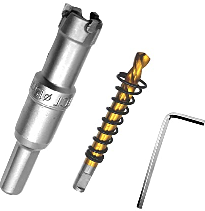 KEWAYO-Seghe a tazza in Carburo, Taglierina per Fori in Carburo, Punte da Trapano per Denti in Metallo TCT per Acciaio Inossidabile, Acciaio, Alluminio, Ferro (15MM)