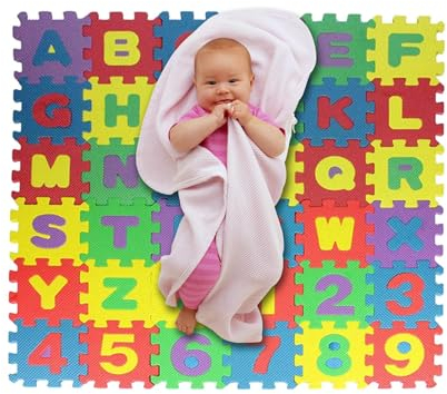 Kinder Puzzlematte 30 X 30 cm - 72 Teilige Puzzlematte Kinderspielteppich, Spielmatte, Spielteppich Für Baby & Kinder Kinderteppich Spielteppich Schadstofffrei Spielmatte Schaumstoff-Matte