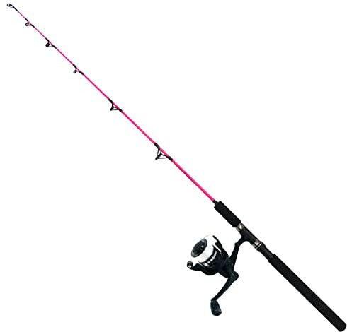 FLADEN Fishing - 1.3m 1 piece Spinosaurus JR40 Boat Rod Reel 15lb Line Combo (Green or Pink) - Starter Introduction Sea Set