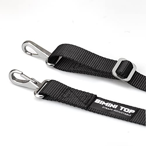 Adjustable Bimini Boat Top Straps,Two Hooks 38~70Marine Awning Webbing Straps,with 316 Stainless Stee Heavy Duty Snap Hooks,Boat Awning Hardware Accessories,Premium Boat Canopy Nylon Strap,Pack of 2