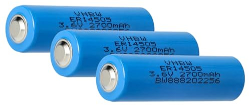 vhbw 3X ER14505 Rundzellenbatterien kompatibel mit Viessmann Trimatik, Trimatik 2 - Spezialbatterien (2700 mAh, 3,6 V, Li-SOCl2)