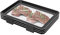 SanBouSi 4 Stücke Frischhaltebox Vakuumversiegelung Stapelbar Lebensmittelkonservierung Tablett mit Elastischen Film Schnalle Dichtung Aufschnittbox Fresh Vorratsbehälter Set Schwarz