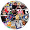 Warner Bros. Television Friends Ross Aufkleber Pack, 50 PCS Wasserdicht, Cartoon, Mehrfarbig, PVC Vinyl, Sticker für Auto, Fahrrad, Skateboard, Laptop, Gepäck