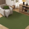 TAPISO Mono Quadrat Teppich Kurzflor Indoor Outdoor UV-beständig Grün Khaki Einfarbig Wohnzimmer Schlafzimmer Kinderzimmer Modern ÖKO-TEX 160 x 160 cm