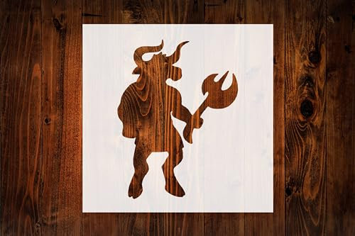 Minotauren-Design-Schablone, 10,2 cm, wiederverwendbar, Mylar-Ausschnitt für mythologisch inspirierte Kunst, Handwerk und DIY-Projekte