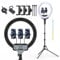 18 Ring Light Kit with 82 Foldable Stand, CRI 95 2700-6500K Color Temperature Dimmable LED Light for Selfie Live Streaming Tiktok Makeup Video Recording Vlog Barber Photography, with Bag & Remote