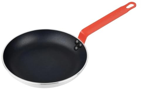 Hygiplas Frypan Aluminium Non - stick Teflon Platinum Plus Red Handle - 240x40mm