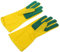 minkissy Guantes De Limpieza De Látex Con Esponja Guantes Para Lavar Platos y Reutilizables y Resistentes Al Agua Para Cocina y