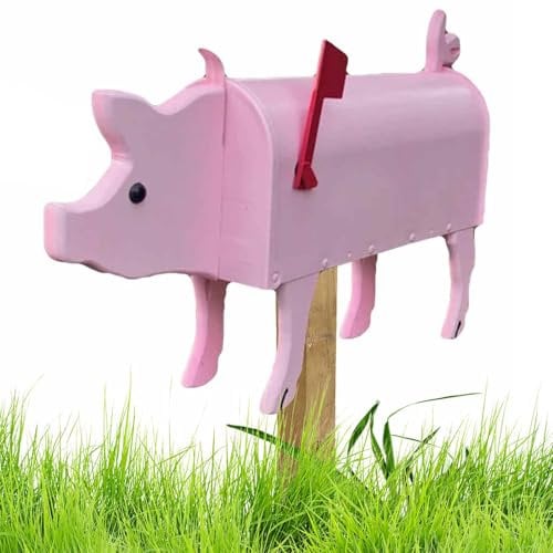 Briefkästen in Tierform – wasserdichter Außenbriefkasten, lustige Gartenbriefkasten-Skulptur | kreativer dekorativer wasserdichter Briefkasten für den Außenbereich, Bauernhof, Häschen und Ostern,
