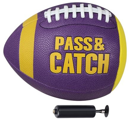 Lemondo PassCatch Jugendgröße (Alter 5–14 Jahre), Trainieren Sie Fußball-Pass- und Handhabungstechnik mit rückprallendem Halbball, ideal für Solo-Übungen an einer Wand (mit Pumpe)