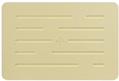 Wim Spa [Das Original] Badvorleger aus Stein - Schnell trocknende, nachhaltige & rutschfeste Diatomite Badematte Stone Plate 60x39cm fürs Bad, Dusche, Pool - Rein natürlich mit Kieselgur (Beige)