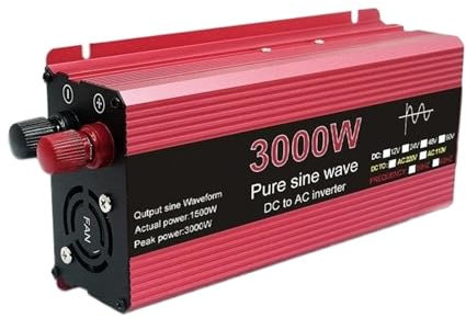 Inversor Inversor Potencia Onda Sinusoidal Pura 1000 W 1600 W 3000 W 12 V 24 V 220 V Microinversor CC 50/60 Hz Convertidor Voltaje para Electrodomésticos Transformador(3000W-24V)