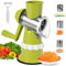 Viitech Rotary Cheese Grater, Cheese Grater Rotary with 3 Drum Blades and 1 Peeler, Rotary Grater Vegetable Grater Ideal for Cheese Carrot Cucumber Nuts