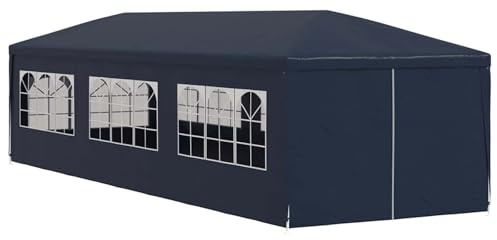 Vopese UV- und wasserbeständiges Partyzelt 9x3m Blau - Stahlrahmen, ideal für Gartenfeiern Model90339