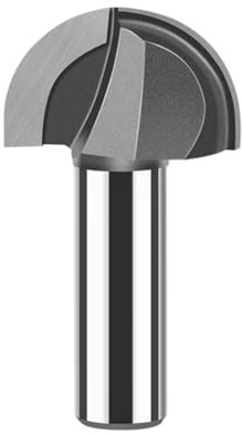 12 Mm 1/2in Shank Core Box Router Bit Set Feste Carbid -Doppelflöte Runde Nasenholzwerkzeugwerkzeug,0,5inx28,6 Mm