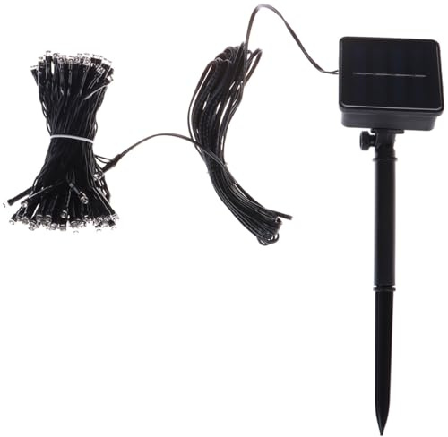 ideoon Extralange Solar Lichterkette 12,5m: 100 warmweisse LEDs mit 8 Lichteffekten – Perfekte Gartendeko & Weihnachtsbeleuchtung
