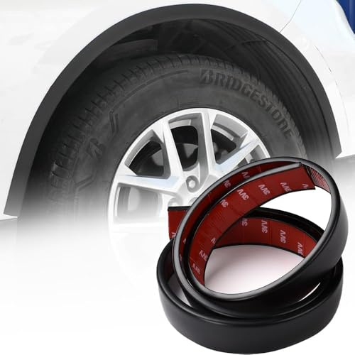 R-timer 1,5m Mudguards Auto Rad Fender Verlängerung Formung Flares Autos Reifen Augenbrauen Trim Strip Stick für Toyota CH-R 2024 2025, 4 Stück, 150 x 3,5 cm