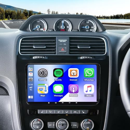 Car Stereo Radio for VW Scirocco 2008-2017, with Wireless CarPlay & Android 13 Auto, 9 HD Touch Carplay Screen for Car, with Bluetooth WiFi GPS FM/RDS SWC Mirror Link AHD Backup Camera Mic 2G+32G