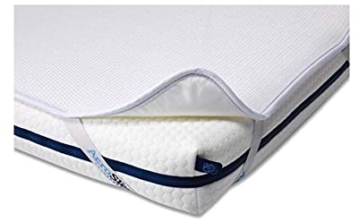 AeroSleep - SafeSleep 3D-Matratzenschoner - Matratzenschutz für Kinder und Baby Matratzen - Laufstalle - 95 x 75 cm - Freie Atmung - Wärmeregulierung - Antiallergen - Weiß