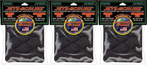 The Original Magic Jetz Scrubz J27 - Esponja Rectangular para Fregar, Paquete de 3