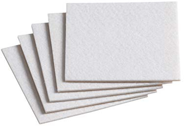 Meister, 645346, Filzzuschnitt autoadesiva, 100 x 100 mm, 5 pezzi, bianco