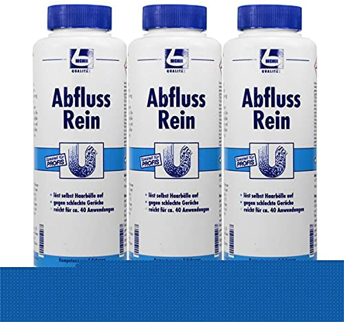 Dr. Becher Abfluss Rein 1kg geeignet für Abflüsse in Bad und Küche (3er Pack)