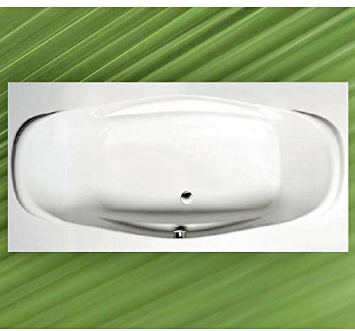 Polysan Badewanne GARDA 190x90cm, Weiß, Acryl, Modern, Lackiert, Einbau, 240 Liter Fassungsvermögen, 76 Kilogramm Gewicht, EAN: 8590729007579