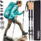 Foxelli Carbon Wanderstöcke – Faltbare leichte stoßdämpfende Stöcke zum Wandern, Trekking, Hiking und Laufen mit Naturkorkgriffen, Flip Locks, 4-Jahreszeiten-/All-Terrain-Zubehör und Tragetasche