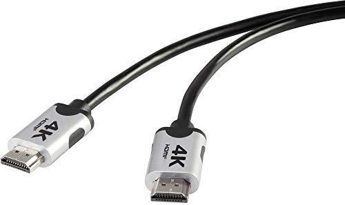 SpeaKa Professional HDMI Anschlusskabel HDMI-A Stecker, HDMI-A Stecker 3.00 m Schwarz SP-6344140 4K UHD, Audio Return C