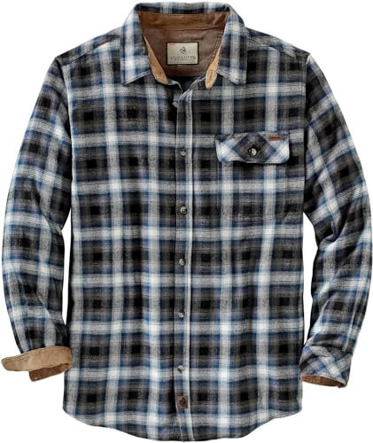 Legendary Whitetails Herren Buck Camp Flanell Langarm Plaid Button Down Freizeithemd Cordbündchen, Birke Poseidon Plaid, XL