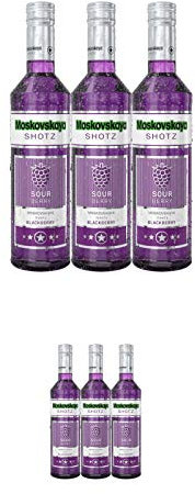 Sour Berry - Moskovskaya Shotz Sour Berry I 6x 0,5 L I 17% Alkoholgehalt I Fruchtiger Likör