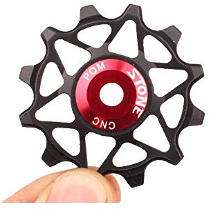 Stone Umlenkrolle für Fahrrad Pom NSK Kugellager Jockeys MTB Rennrad schmal breit Deeth Jockey Hohl, 12T