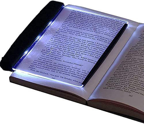 Luz de Lectura LED, Luz Nocturna, Libro en Cuña, Cuidado de los Ojos, Lámpara de Lectura, luz Marcador Portátil, Tablero de Libros Brillante para Leer en cama, Coche, Sofá,etc