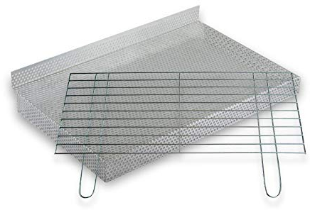 BitWa Grille de barbecue 4 mm et grille à charbon 70 x 40 cm