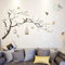 187 * 128 Cm Grande Taille Arbre Stickers Muraux Oiseaux Fleur Décor à La Maison Fonds d'Écran Pour Salon Chambre Bricolage Vinyle Chambres Décoration