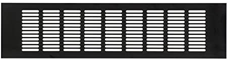 Marrón Oscuro 400x100 mm Rejilla de Aluminio para Ventilación, Rejilla de Ventilación para Zócalos Armarios de Cocinas, Viviendas, Oficinas
