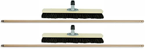 Novaliv 2 escobas, pelo de caballo, suave, 60 cm