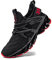 FUSHITON Sportschuhe Herren Laufschuhe Turnschuhe Freizeitschuhe Atmungsaktiv Sneakers Mode Straßenlaufschuhe Schuhe Tennis (Schwarz 5, EU 44)