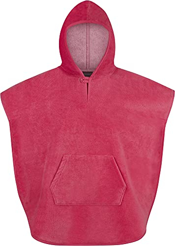 normani Kinder Badeponcho - Badehandtuch für Kleinkinder aus Baumwolle mit Kapuze - Badetuch Bademantel Farbe Pink Größe 55 cm x 70 cm