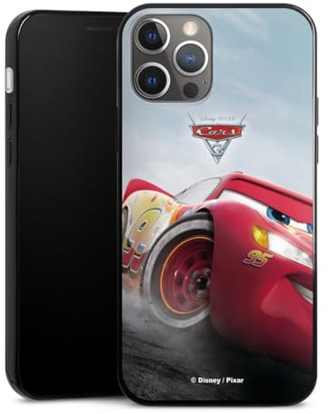Slim Case extra dünn kompatibel mit Apple iPhone 12 Pro Silikon Handyhülle schwarz Hülle Lightning McQueen 95 Offizielles Lizenzprodukt Cars