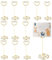 Fonyet Gold/Roségold Metall-Tischkartenhalter Hochzeit 12 Stück Fotohalter Herzförmig Tischnummern Halter Menükartenhalter Hochzeit Geburtstag Party Dekoration Elegant linear