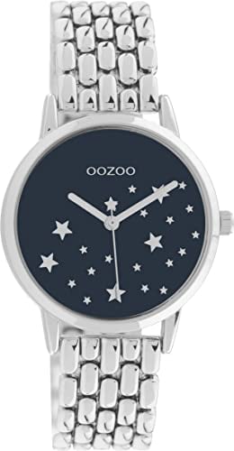 Oozoo Timepieces Damen Uhr - Armbanduhr Damen mit 16mm breites Metallarmband | Hochwertige Uhr für Frauen - Edle Analog Damenuhr in rund C11026