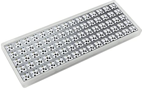 YMDK Idobao x 75 Keys Ortholinear Layout VIA Acrylic Case Plate hot-swappable Hot Swap RGB PCB Mechanical Keyboard Kit