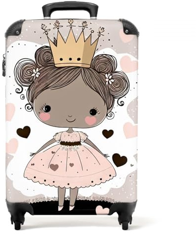 NoBoringSuitcases.com® Hartschalenkoffer Mädchen Koffer fürs Handgepäck Reisekoffe Kinder Geschenke - Prinzessinnen - Kleid - 55x35x20cm